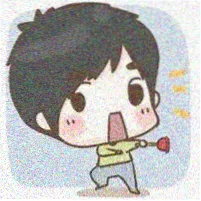 读者头像：举着灯串的插画形象